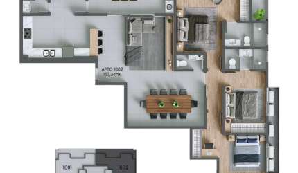 Venda | Apartamento 3 suítes + 2 vagas e hb
