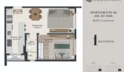 Venda | Apartamento 1 quarto + garagem e hobby box