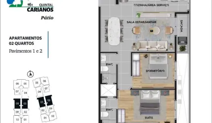 Venda | Carianos | Apartamento 2 quartos (1 suíte)