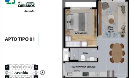 Venda | Carianos | 1 quarto com garagem e hb