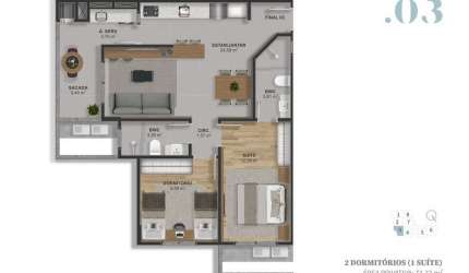 Barreiros | Apartamento 2 quartos(1 suíte)