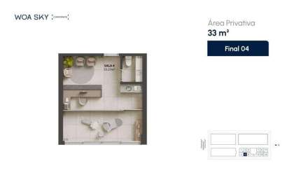 WOA Sky | Sala comercial com garagem