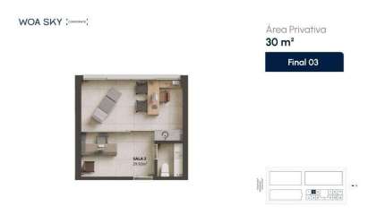 WOA Sky | Sala comercial com garagem