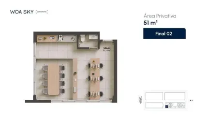 WOA Sky | Sala comercial com garagem