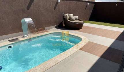 Casa LUXUOSA para ALUGAR MOBILIADA, com PISCINA, 3 dormitórios, 150 m² por R$ 6.300/mês - Condomínio Terras do Vale - Caçapava/SP