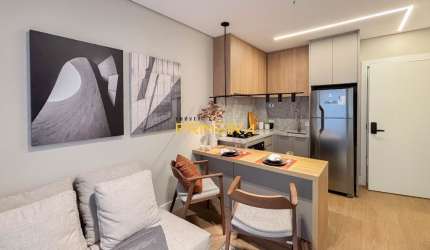 Ed Temple Batel - Apto 1 quarto  mobiliado e decorado 35m² privativos com sacada