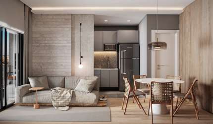 Edifício Verttice - Apartamento 50 M²,2 Quartos, Churrasqueira na Sacada