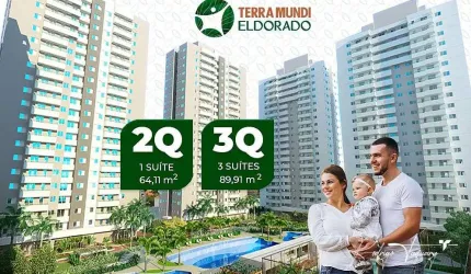 Terra Mundi Eldorado – Apartamento à venda no Residencial Eldorado com 2 ou 3 quartos, de 60 a 74 m² e conceito home resort