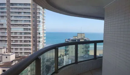 Apto de 3 Dorm c/ 3 SUÍTES, VISTA MAR, 3 VAGAS, 181 m² de área útil. Bairro: CANTO DO FORTE.
