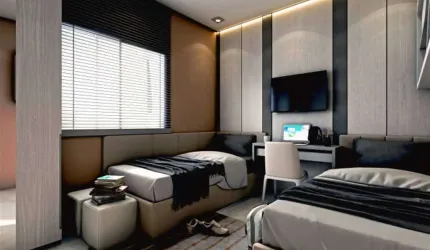 Apto de 2 Dorm c/ SUÍTE, VISTA MAR, 2 VAGAS, 79,51 m² de área útil. BAIRRO: JARDIM REAL.