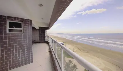 Apto de 3 Dorm sendo 1 suíte, FRENTE MAR, 2 vagas, 129 m² de área útil. Bairro: CAIÇARA.