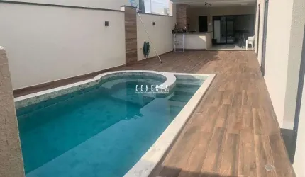 Casa Sobrado em Indaiatuba, Condomínio Piemonte com 3 suítes - 250 m²
