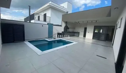 Casa Térrea em Indaiatuba, Condomínio Jardins Di Roma com 3 suítes - 208 m²