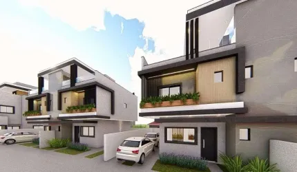 Sobrado com 3 dormitórios sendo um suíte  à venda, com  sacada e terraço, por R$ 849.000 - próximo ao Sup. Jacomar e Quartel do Boqueirão -