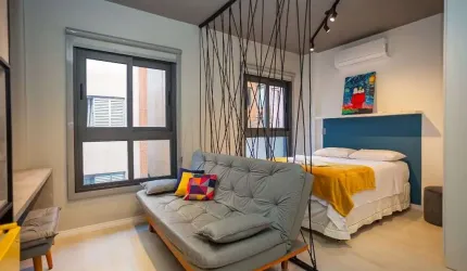 Studio 100% mobiliado à venda, 24 m² por R$ 513.900 - Bigorrilho - Curitiba/PR