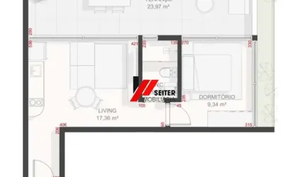 Apartamento à Venda no Teahupoo Santa Mônica - 1 Dormitório com Terraço
