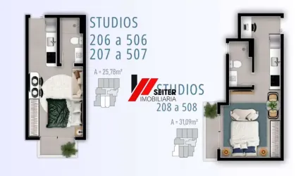 Studio compacto à venda em Florianópolis Smart 1 Trindade