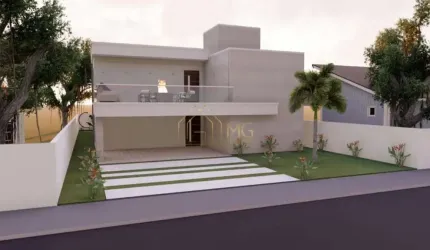 Casa  com 4 suítes em condomínio fechado.