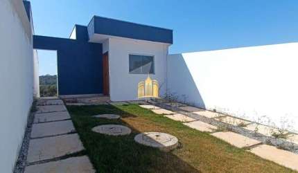 Casa à venda em Esmeraldas-MG, bairro Floresta Encantada: 3 quartos, 1 sala, 1 banheiro, 2 vagas de garagem, 80m²!