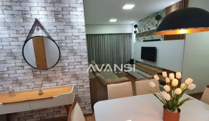 Apartamento Moradas Panzan com 3 dormitórios à venda, 81 m² por R$ 593.000 - Jardim Jacyra - Americana/SP