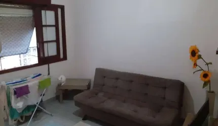 SÃO VICENTE- ITARARE- APTO 1 DORMITÓRIO-2 VAGAS-FRENTE PRAIA-REF 2204
