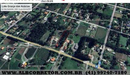 Terreno à venda, 2788 m² por R$ 399.900,00 - Granja das Acácias - Quatro Barras/PR