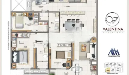 Apartamento à venda em Campinas com 108 m², 3 quar