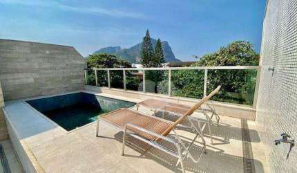 Lopes Enjoy Vende Espetacular cobertura duplex, 4 suítes, 1 locação, 325 m², 4 vagas, Jardim Oceânico - Barra da Tijuca.