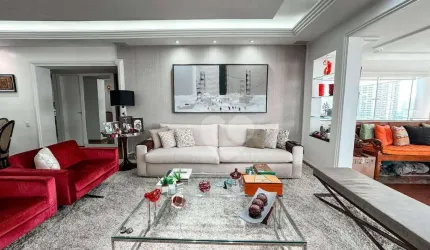 Luxuoso Apartamento Linear de 3 quartos, 230m² com Vista para a Praia no Prestigiado Atlântico Sul, Barra da Tijuca