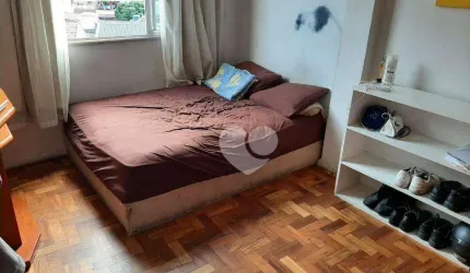 Apartamento 02 quartos, sala, cozinha, área de serviço, dependências, andar alto, vista livre.