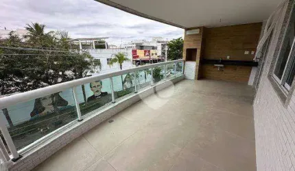 Lopes Enjoy Vende Apartamento, 3 suítes, Prédio Novo, 112 m², 1 vaga, sol manhã, Gleba B - Recreio dos Bandeirantes.