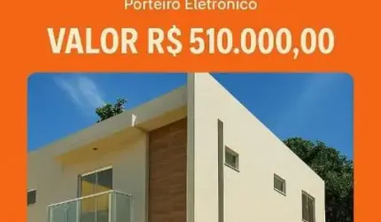 Casa 4/4, sendo 2 suites e Varanda- Condomínio Villa da Paz
