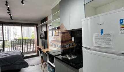 ALUGA-SE LINDO STUDIO NO CORAÇÃO DO ANALIA FRANCO- 25M MOBILIADO