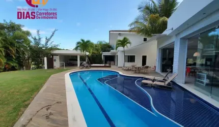 Vendo Linda casa Dúplex com 2 lotes em Alphaville Litoral Norte com clube com piscina  privativa  Campo de futebol  com 4 suítes