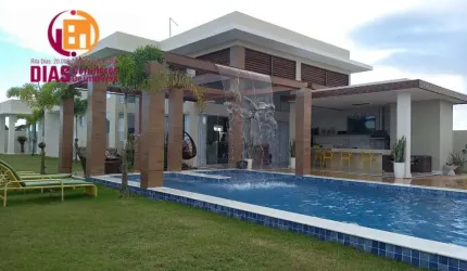 Vendo linda Mansão com piscina com cascata espaço  gourmet  nova de porteira fechachada em Jacuipe  em condomínio com total infraestrutura