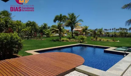 Vendo Casa de Porteira fechada mobiliada e decorada dentro do complexo de saiupe a poucos passos da praia e lagoa com 4 suites com 1.400m2 de área total  piscina espaço gourmet Privativo em condomínio