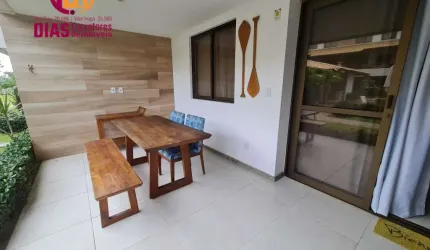 Vendo  de porteira fechada Casa Gardem pé  na areia com 90m2 completamente  mobiliado e decorado com 2/4, suítes, espaço privativo gourmet  em condomínio com tona melhor praia de Itacimirim tal infrae