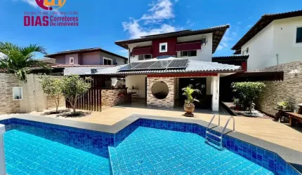 Vendo em exclusividade Linda Casa com 4/4 suítes, piscina privativa, garagem, Jardim em condomínio fechado em Patamares, Salvador-BA