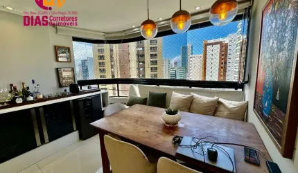 Alugo exclusivo Apartamento com 130m2 nascente, semi-mobiliado, 3/4, 2 suítes, 3 vagas, depósito, infraestrutura - Loteamento Aquarios - Salvador/Ba. Alto Padrão em Pituba, Salvador/BA