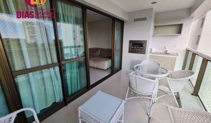 Alugo em exclusividade Apartamento , 3/4, 2 suítes, mobiliado com 112m2  no Resort Le Parc - Salvador/BA.