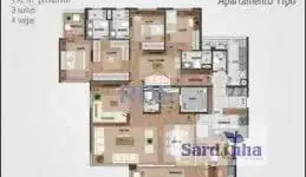 Apartamento de luxo em Campo Belo com 192m², 3 suítes e 5 banheiros - venda por R$ 2.800.000.