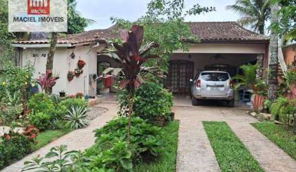 Casa com 3 dormitórios + edicula com 1 dormitório à venda, 210 m² por R$ 780.000 - Balneario Mogiano - Bertioga/SP