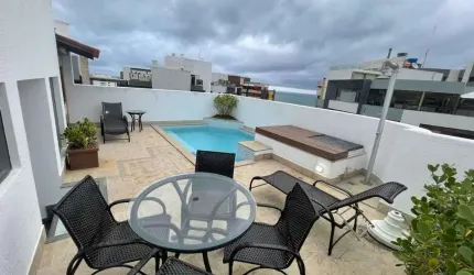 Cobertura duplex 3/4 sendo 1 suíte, nascente total, mobiliada - Morro do Conselho - Rio Vermelho.