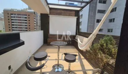 Cobertura para aluguel, 1 quarto, 1 suíte, 3 vagas, Savassi - Belo Horizonte/MG