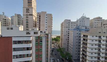 Apartamento com 2 quartos (2 suítes), na quadra da praia, Gonzaga, Santos/SP