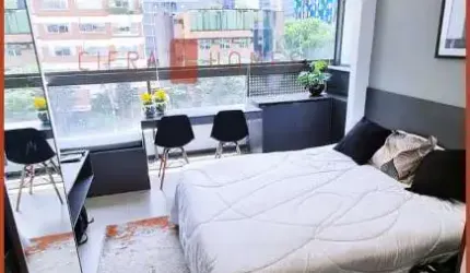 Studio luminoso e agradável à venda, com lazer completo, em ótima localização do Jardim América