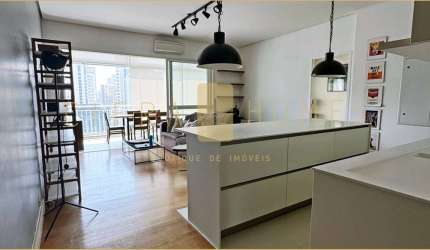 Apartamento para locação, mobiliado, 100 m², 1 suíte, 2 vagas, no Itaim Bibi