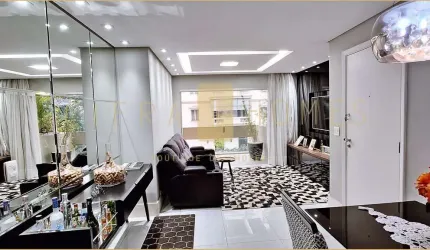 Apartamento Moderno à venda, mobiliado, com 2 Dormitórios, Sacada Ampla e 2 Vagas em Localização Pr