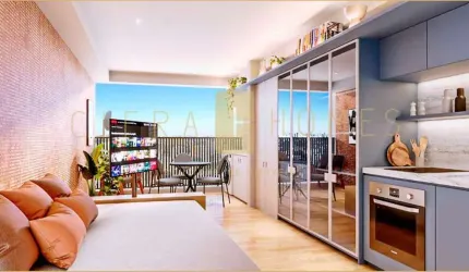 Apartamentos e studios modernos à venda, com terraço e lazer completo em Moema.