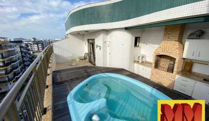 Cobertura com piscina a apenas 200 metros da Praia das Dunas